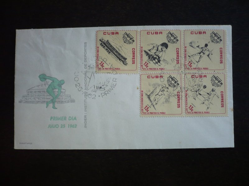 Stamps - Cuba - Scott# 738-742 - First Day Cover