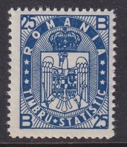 Romania (1931) Timbru statistic MNH