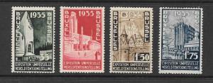 Belgium #258-261 Mint H and NH