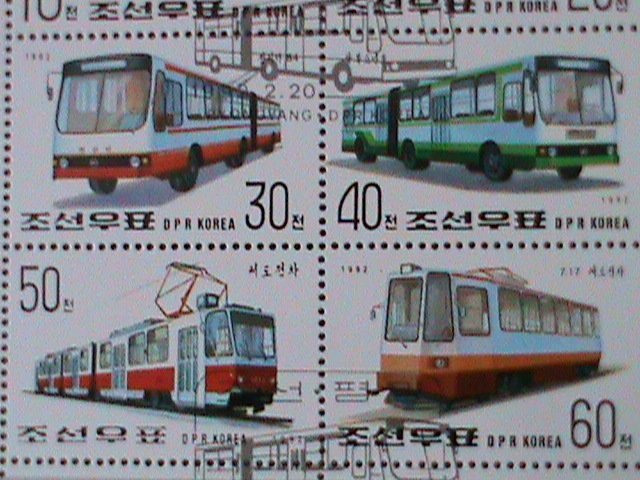 ​KOREA-1992 SC# 3072a   9TH INTEL. STAMP SHOW-CITY TRANSPORT-BUSES S/S-VF