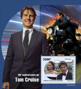 Niger - 2022 Actor Tom Cruise Anniversary - Stamp Souvenir Sheet - NIG220343b2