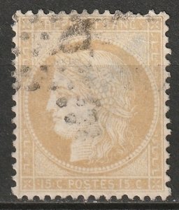 France 1871 Sc 56 used thin