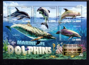 SIERRA LEONE #3670 2016 DOLPHINS MINT VF NH O.G M/S4