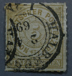 North German Confederation #6 Used FN Place Cancel Date 2 4 69