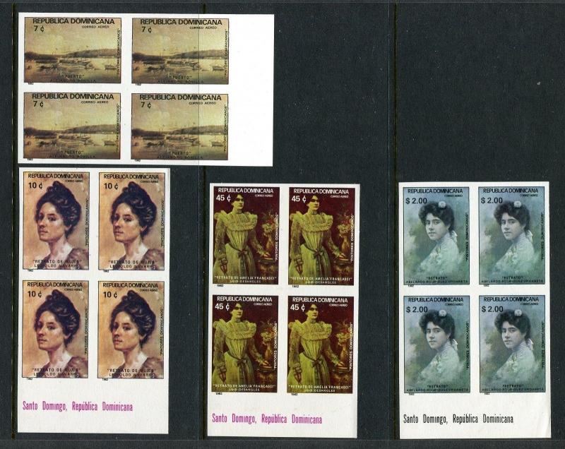 Dominican Republic MNH 371-3744 art paintings 4v. Imperforated x27770