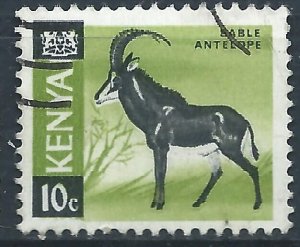 Kenya 1966 - 10c Sable Antelope - SG21 used