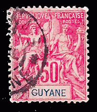 French Guiana 1892 Sc 46 UF