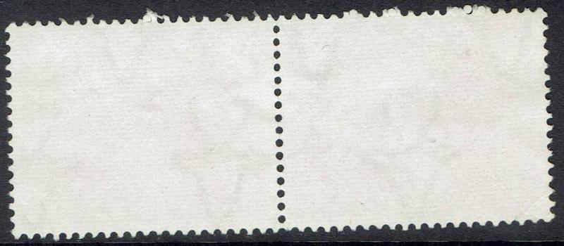 SOUTH AFRICA 1947 NATIVE KRAAL 4D PAIR HYPHENATED PRINTING USED