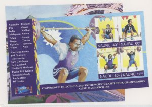 Nauru #449/457a Mint (NH) Souvenir Sheet