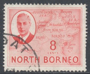 North Borneo Scott 249 - SG361, 1950 George VI 8c used