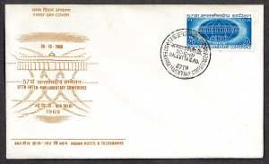 INDIA SC#502 57th Interparliamentary Conference (1969) First Day Cover