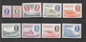 COSTA RICA Sc C274-82 NH issue of 1959 - FAMOUS PEOPLE 