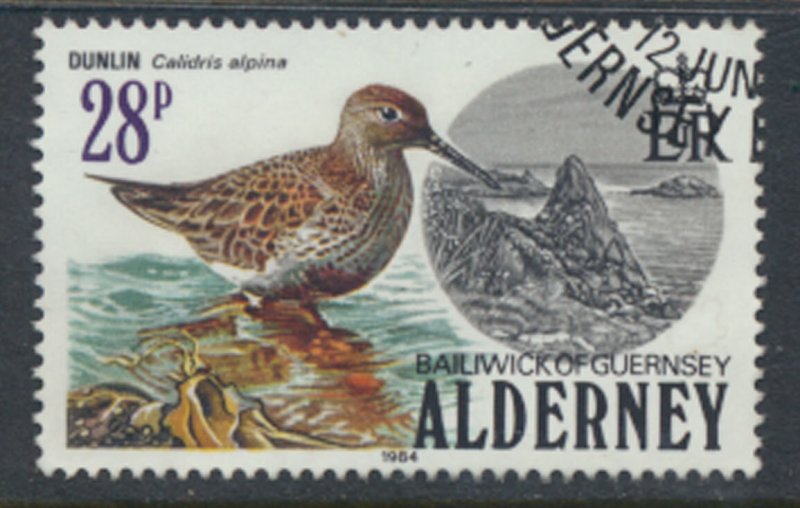 Alderney  SG A16  SC#  16   Birds Used First Day Cancel - as per scan