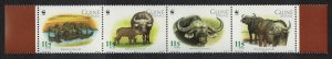 Guinea-Bissau WWF African Buffalo Strip of 4v 2002 MNH SG#1351-1354 MI#2009-2012