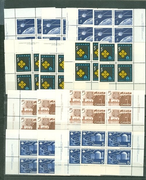 CANADA LOT of (14)  COMPLETE PLATE BLKS CORNERS SETS...MNH...$150.00