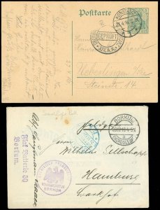 WWI GERMANY, 10 Covers From Various Units, Censor Marks, BORKUM, KONSTANZ, MORE!