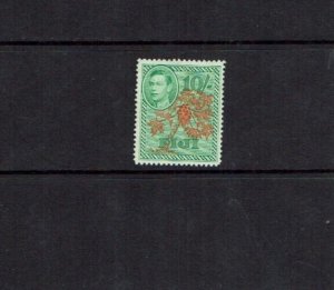 Fiji: 1938, King George VI Definitive, 10/- (SG266)  Mint Lightly Hinged