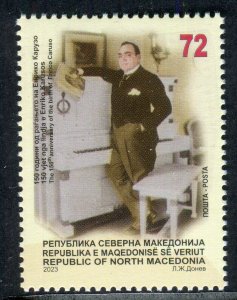 413 - NORTH MACEDONIA 2023 - Enrico Caruso - Italian Opera Singer - MNH