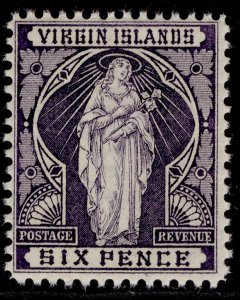 BRITISH VIRGIN ISLANDS QV SG47, 6d dull violet, LH MINT. 