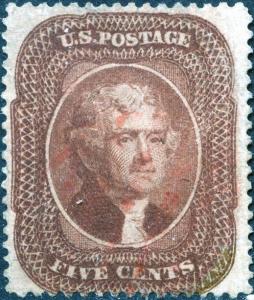 #30 VF USED WITH RED CANCEL CV $1475.00 HV912