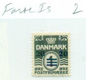 FAROE ISLANDS #2, Mint Lightly Hinged, Scott $40.00