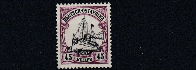 GERMAN EAST AFRICA  1905 - 20  S G 40  45H  BLACK & MAUVE   MH        