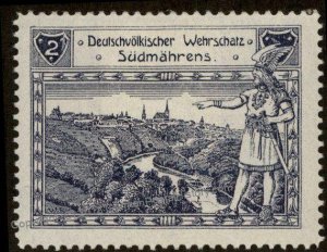 Austria Germany WWI-era South Moravia Patrotic Donation Stamp 93750