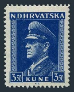 Croatia 68a perf 11 1/2,MNH.Michel 106. Ante Pavelich,president,1943. 