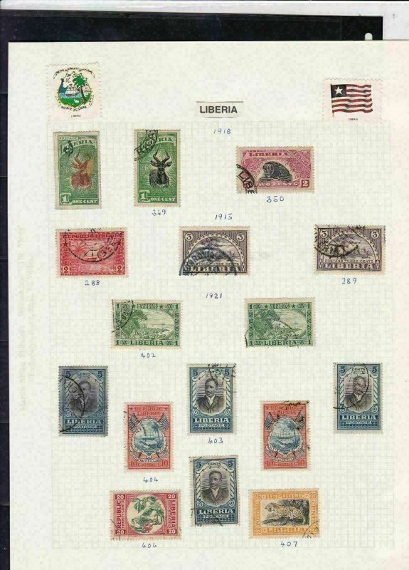 liberia stamps page ref 16905