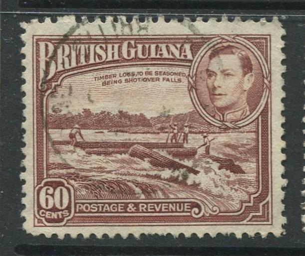 British Guiana - Scott 237 - KGVI- Definitive -1938 - FU - Single 60c Stamp