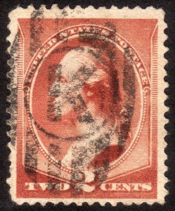 1883, US 2c, Washington, Used, Well centered, Sc 210