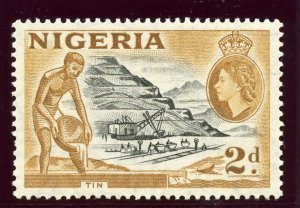 Nigeria 1954 QEII 2d black & ochre superb MNH. SG 72a.