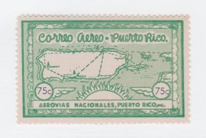 Puerto Rico USA Local private Airmail Cinderella Stamp- mnh gum- 1822