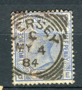 BRITAIN; 1880s early classic QV issue fine used 2.5d. value Nice JERSEY Postmark