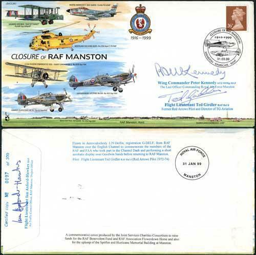 JS(CC)60b Closure of RAF MANTSON Signed by Peter Kennedy and Ted Girdler