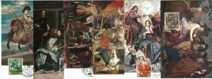 68886 - SPAIN - Set of 10 MAXIMUM CARDS 1956 - ART Velasquez-