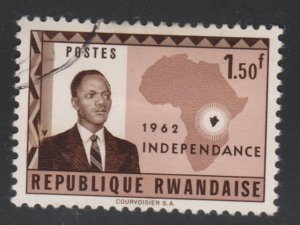 Rwanda 4 Gregoire Kayibanda and Map of Africa 1962