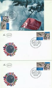 Israel 2005 SIMA ATM  LABLES jewish soldier IPA set FDC's 