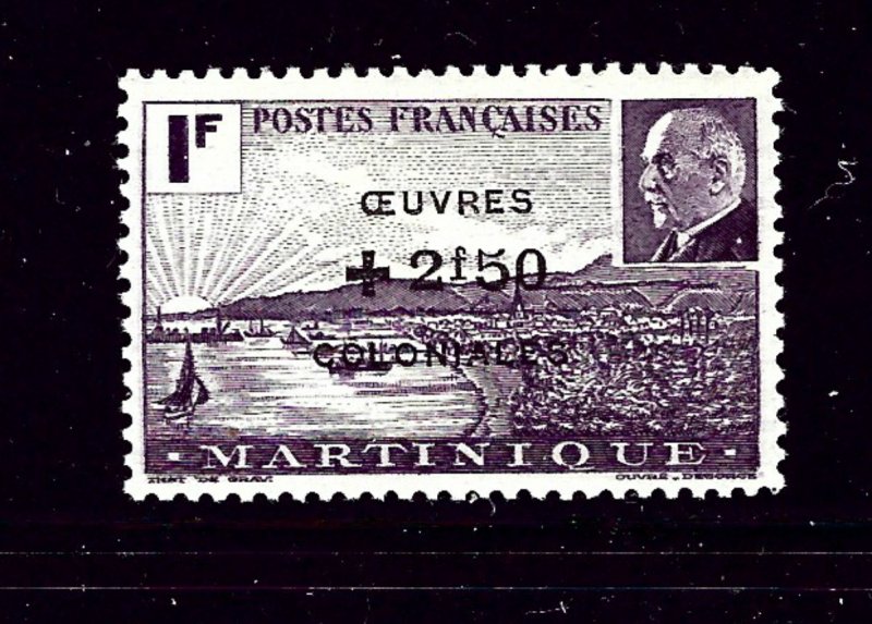 Martinique B10B MH 1944 surcharged issue