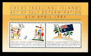 COCOS (KEELING) ISLANDS SGMS125 1984 INTERGRATION WITH AUSTRALIA MNH