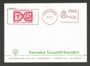 1972 Sweden Boy Scout meter European Friendship Stockholm