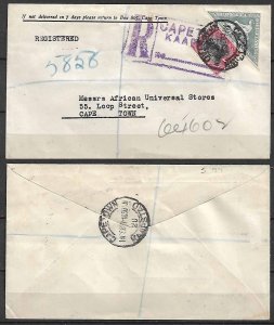 SOUTH AFRICA STAMPS 1927.  REG. COVER