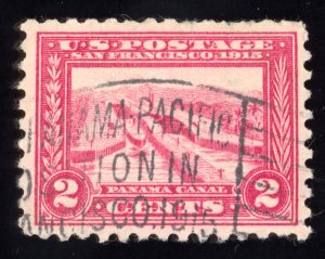 US Scott 402 Used 2c carmine Pedro Miguel Locks, Panama Canal Lot T868 bhmstamps