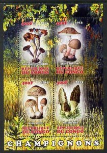CONGO B. - 2013 - Fungi #2 - Perf 4v Sheet - Mint Never Hinged
