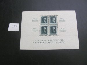 Germany  1937 MNH  SC B104 SS XF 320 EUROS (207)