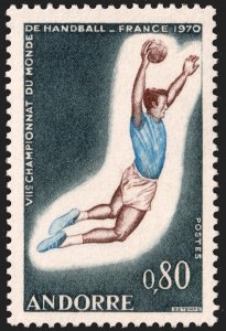 Andorra (French) #195  MNH - Sports Field Ball (1970)