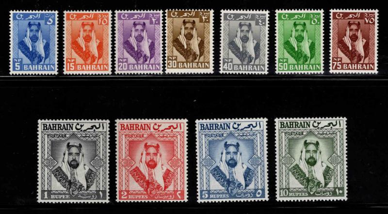 BAHRAIN Scott 119-129 MNH** 1960 Sheik Sulman set