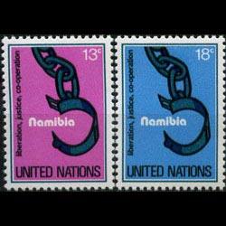 UN-NEW YORK 1978 - Scott# 296-7 Namibia Set of 2 NH