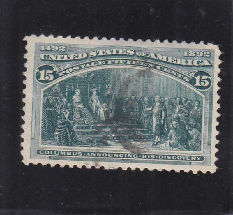 US: 15c Columbian, Sc #238, Used (37298)