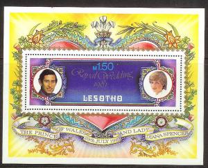 LESOTHO Diana & Charles Souvenir Sheet Mint No Hinge